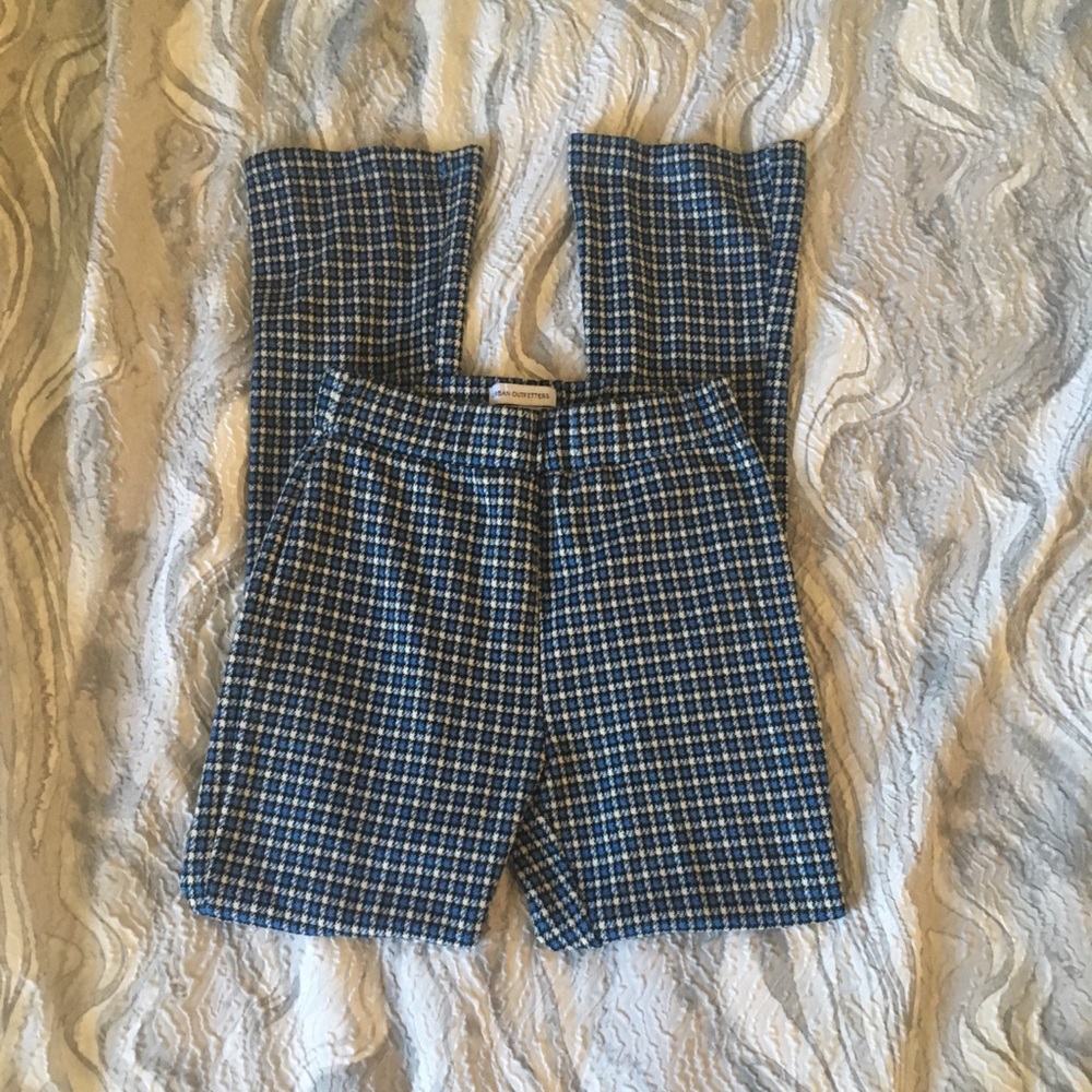 Urban Outfitters Crop Kick Flare Houndstooth Pants